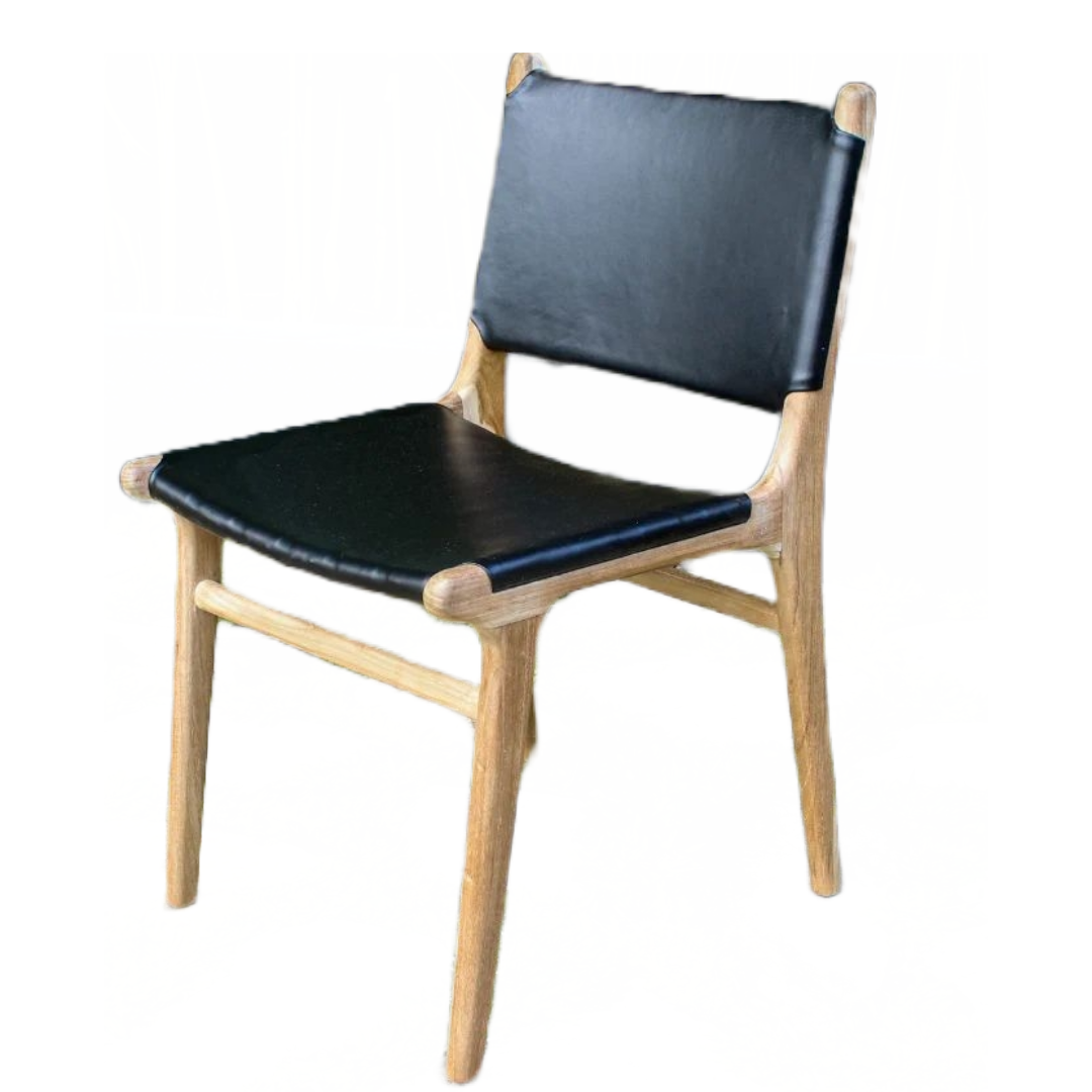 Teak & Leather Dining Chair
