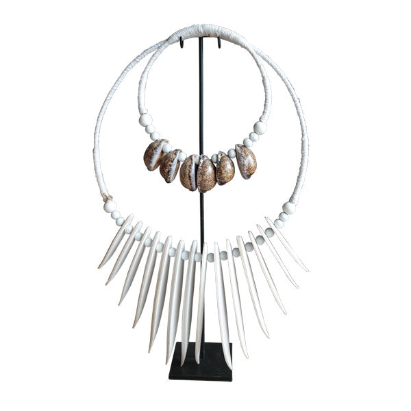 Tribal necklace display stand shop