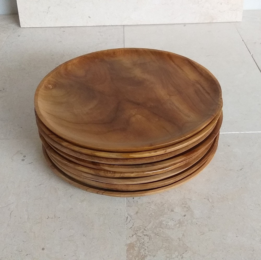 Teak Wood Dining Plate - BBQ
