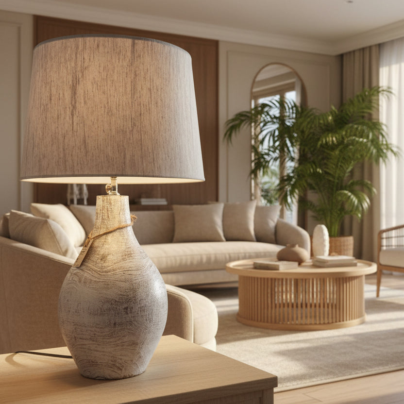 Tropical interior with natural teak furniture and handcrafted décor — Zee Zee Interior Phuket
