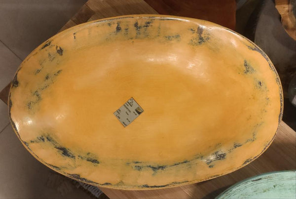 Oval Decoration Plate - Yellow