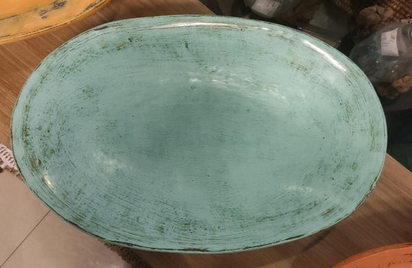 Oval Décor Plate - Antique Green