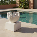 Terrazzo Pottery  Leaf Design - Outdoor Pottery