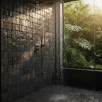 Canine Black Alor Interlocking Pebble Mosaic Tiles