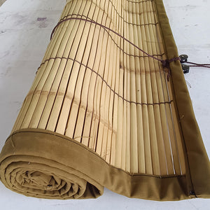 Bamboo Blind Natural with Beige Border