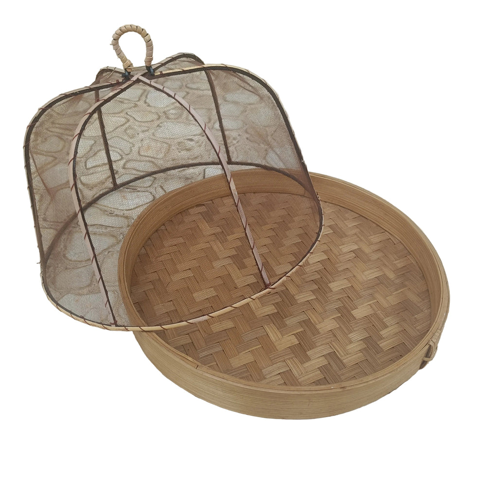 Bamboo Food Cover NAT/BR- Hospitality Supply