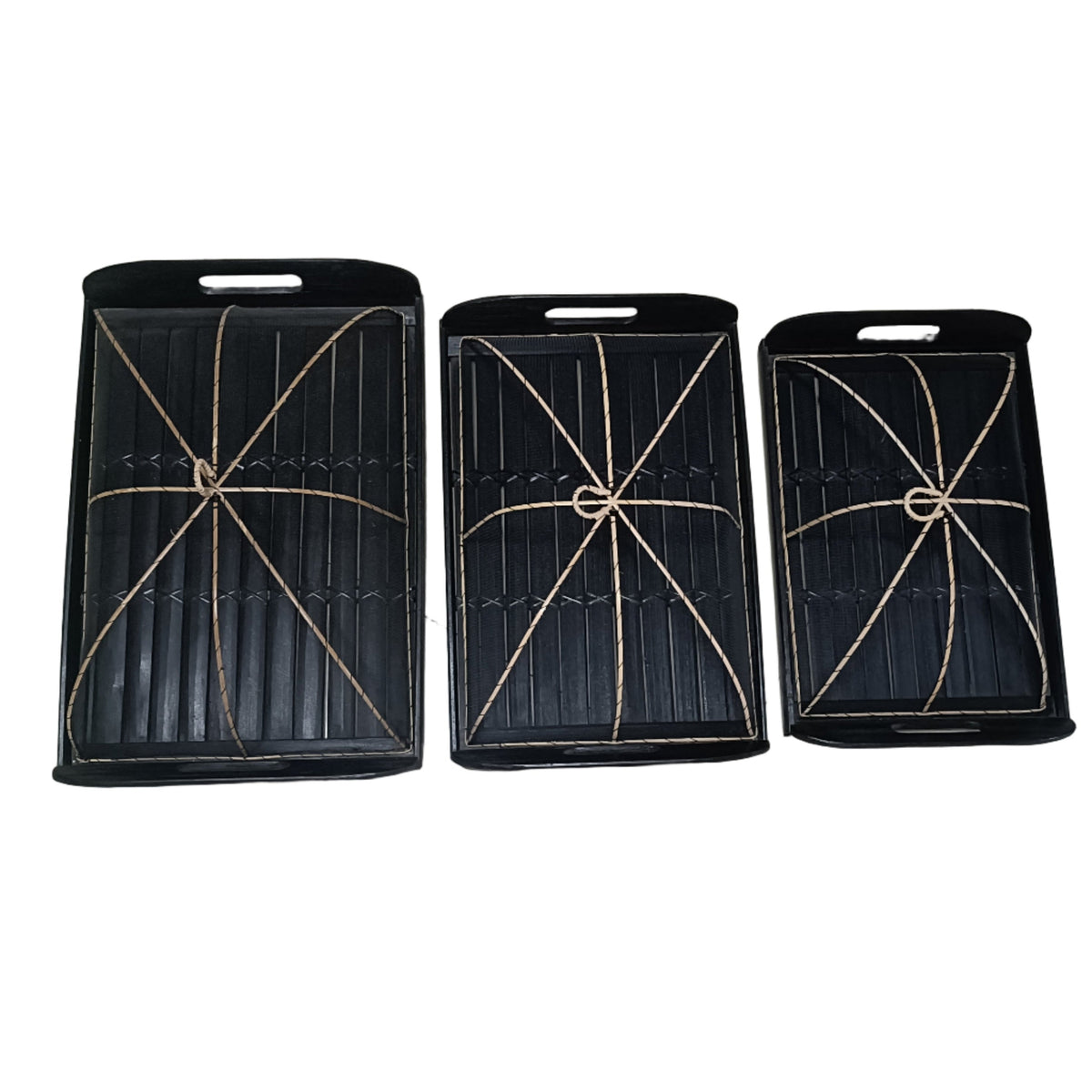 Bamboo Food Cover BLK Rectangle- Hospitality Supply