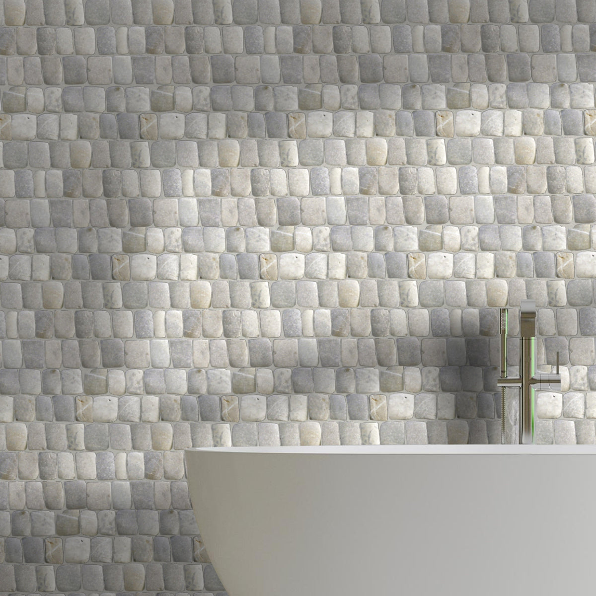 Canine Grey Interlocking Pebble Tiles