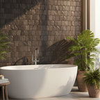 Canine Black Alor Interlocking Pebble Mosaic Tiles