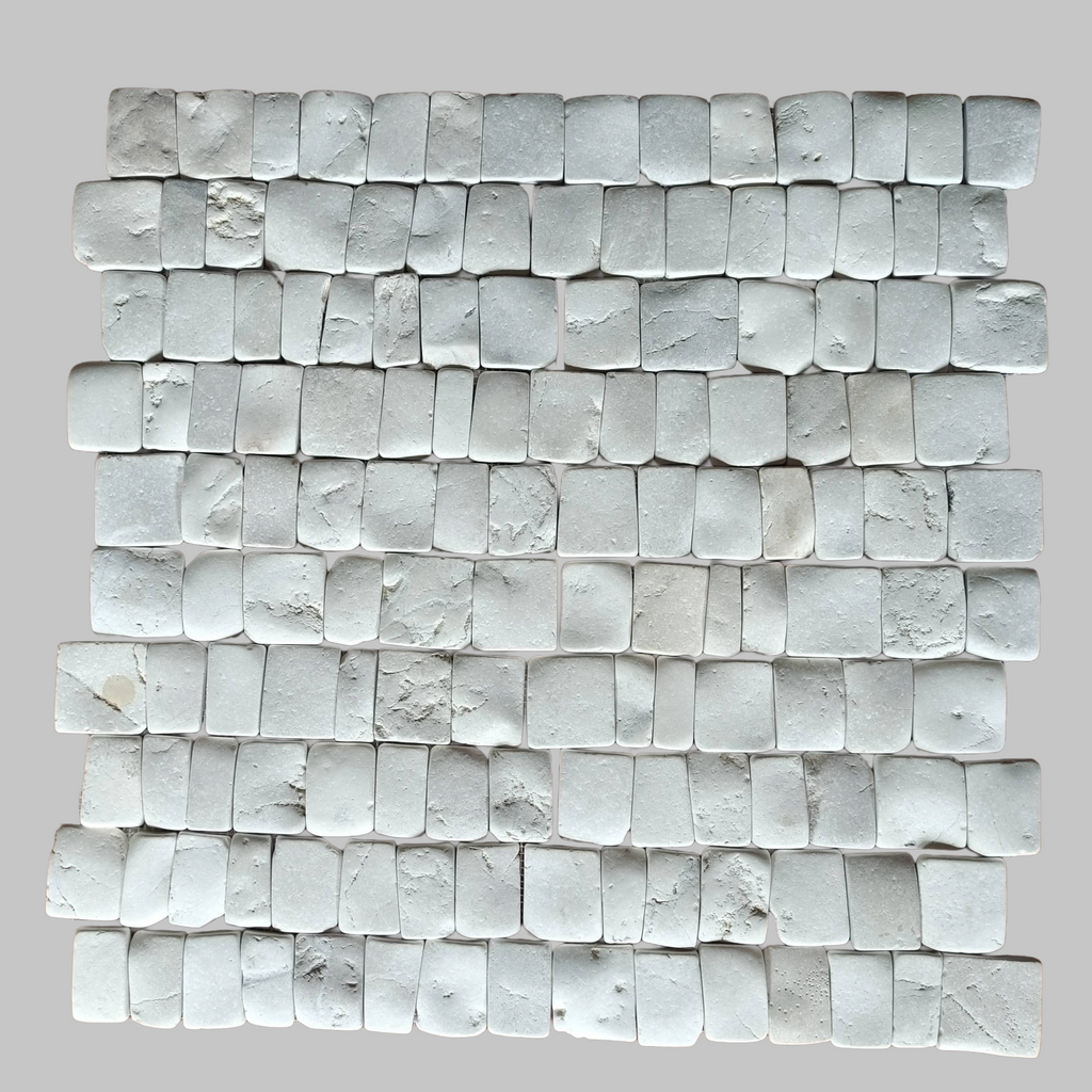Canine White Interlocking Pebble Tiles
