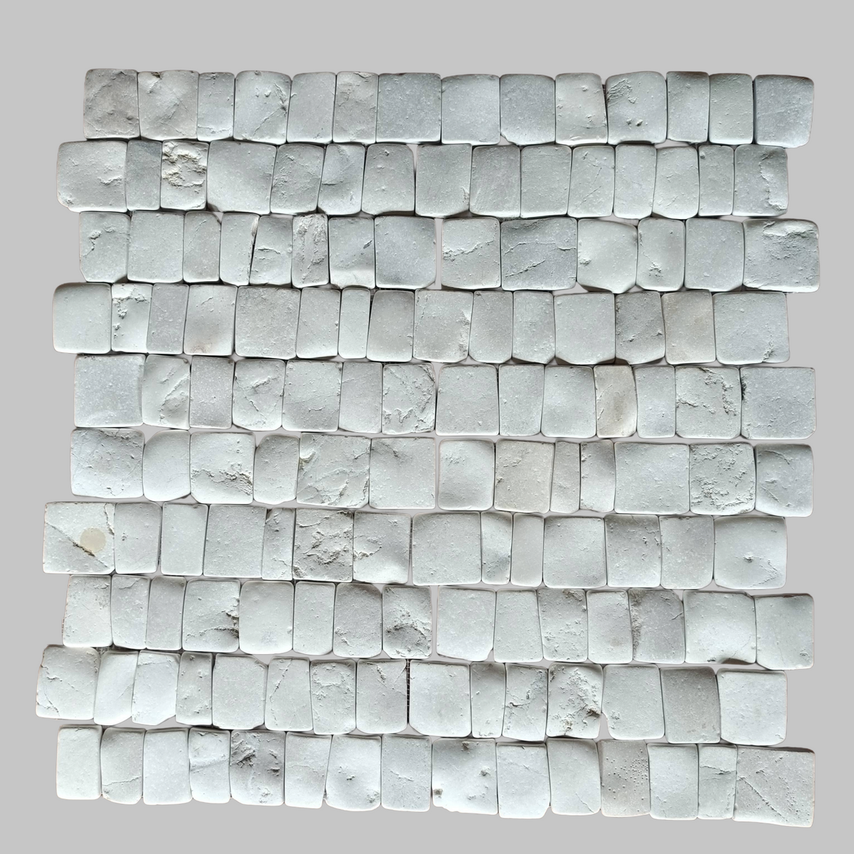 Canine White Interlocking Pebble Tiles