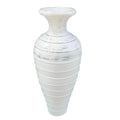 White textured terracotta vase.