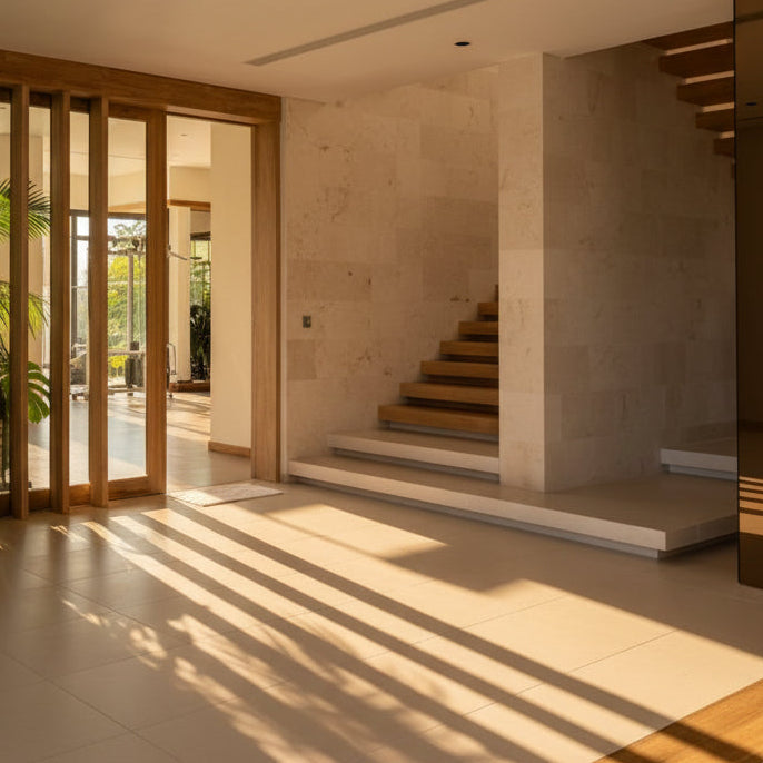 Cream White Floor Tiles