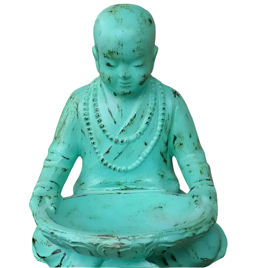 Sitting Prey Man - Green Antique 