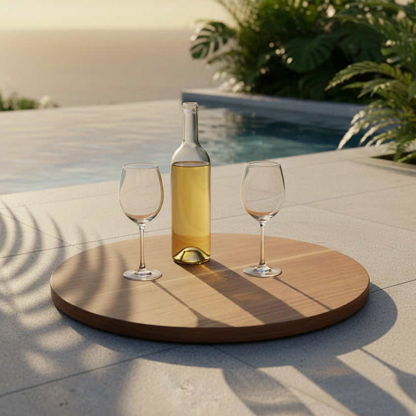 Drinks Tray Natural Wood