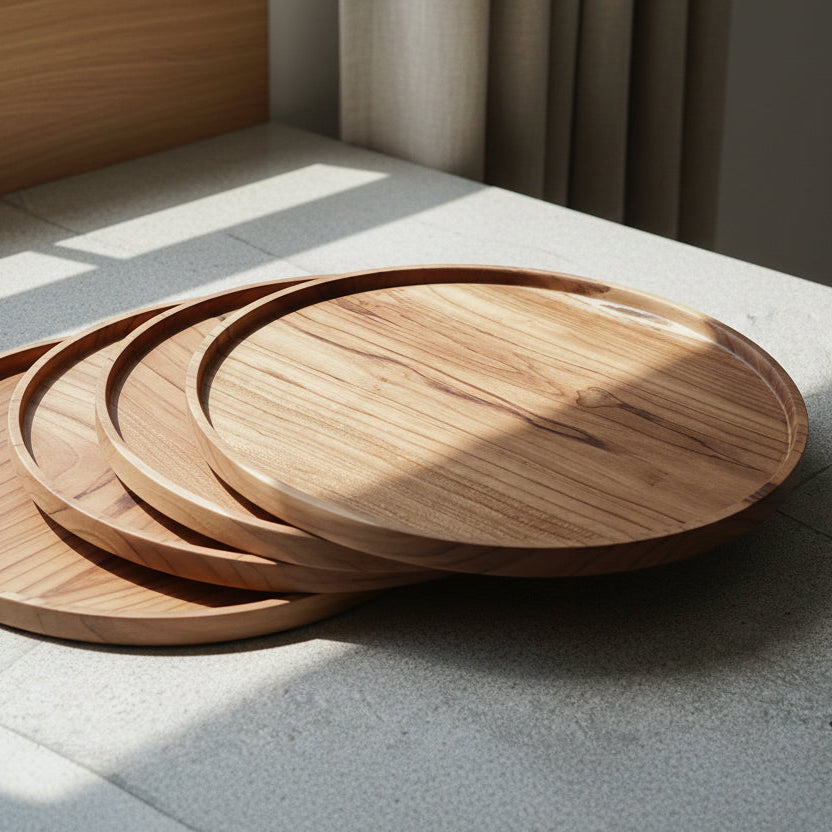 Drinks Tray Natural Wood