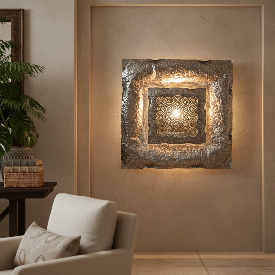 Handcrafted Metal Wall Light & Sculpture