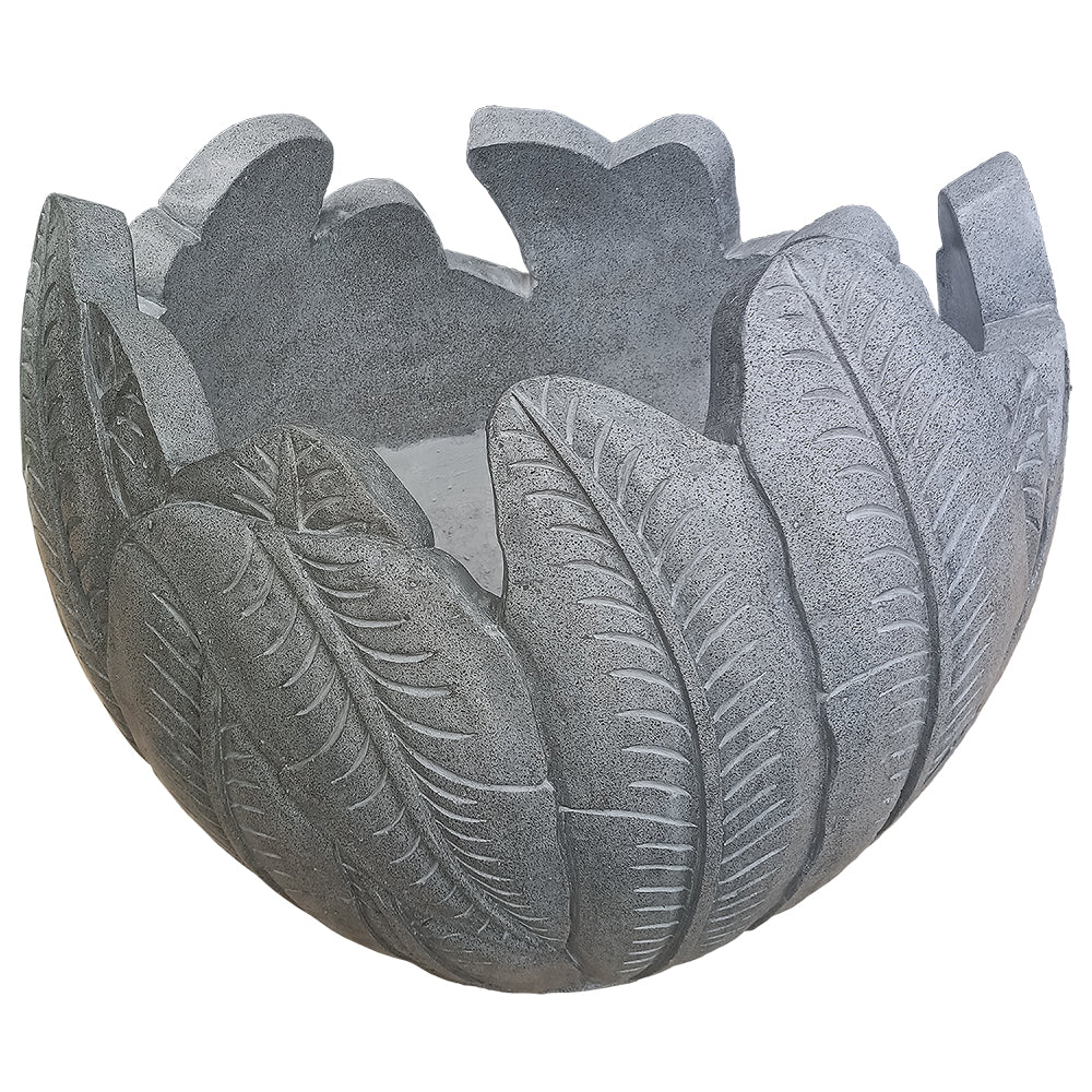 Terrazzo Pottery  Leaf Design - Outdoor Pottery