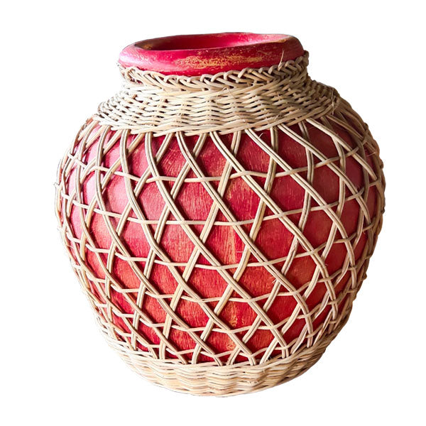 Decorative Pot- Rattan Weave