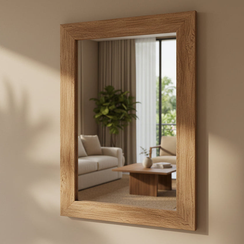 Teak Wood Mirror Frame.