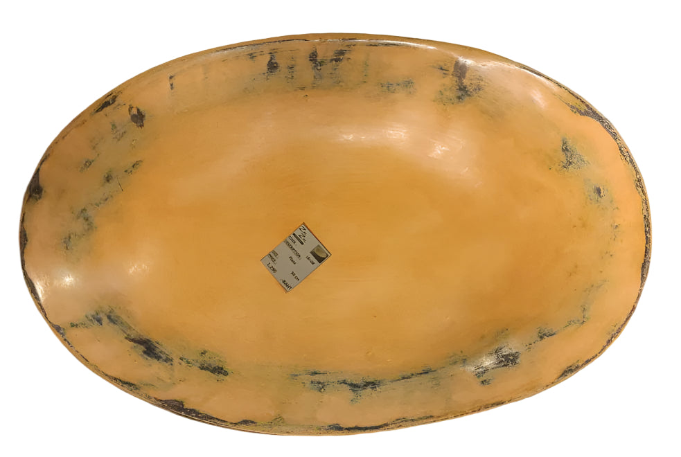 Oval Decoration Plate - Yellow
