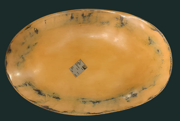 Oval Decoration Plate - Yellow
