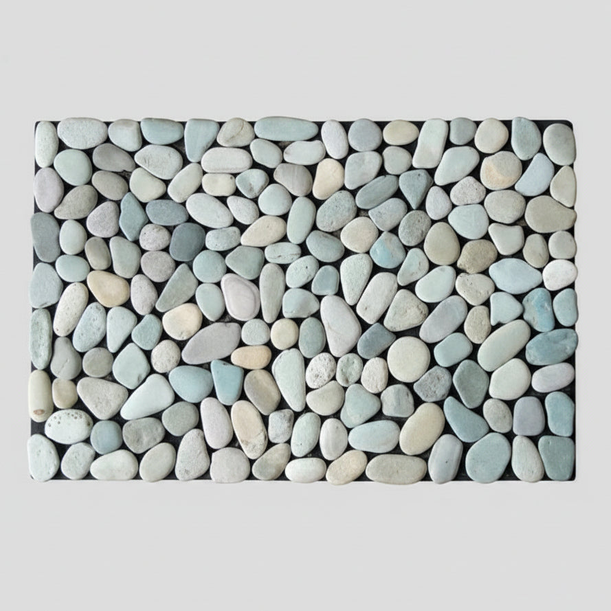 Pebble Mosaic Door Mat — Natural Stone