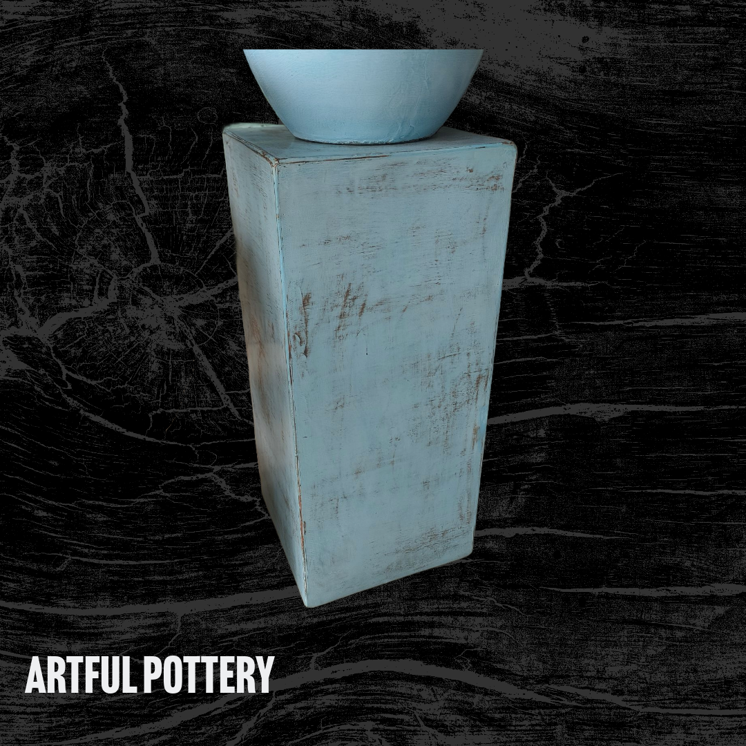 Pedestal Base for flower vases or decor Pottery. Stunning item for living and dining room corner space.
