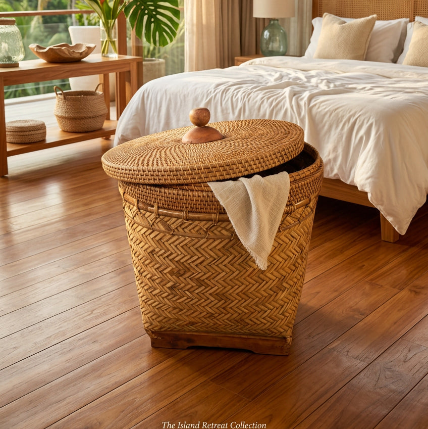 Siam Rattan Laundry Basket Small