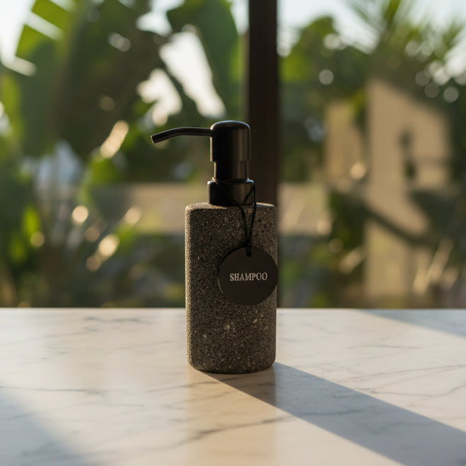 Soap Dispenser - Black Lava Rock
