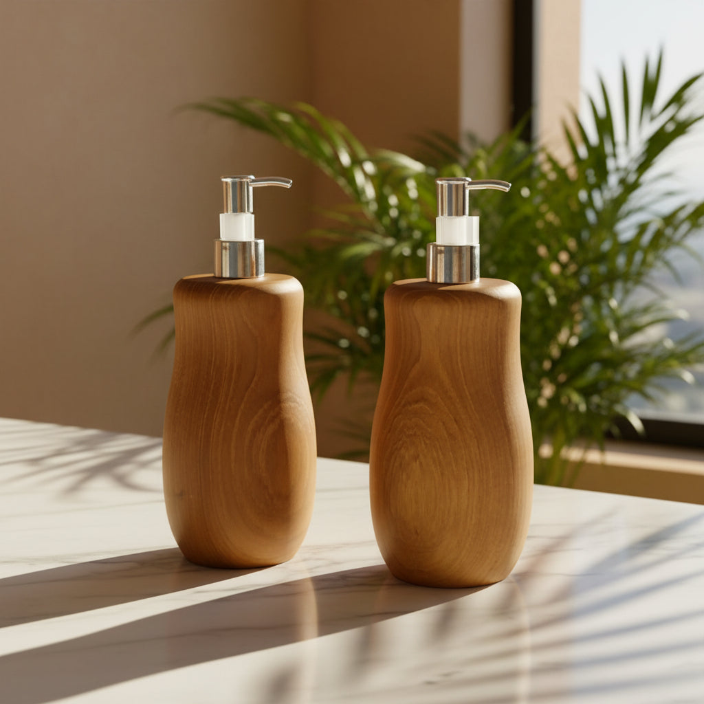 Soap Dispenser Pump - Teak Wood
