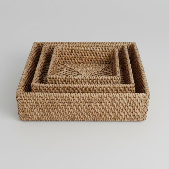 Квадратные подносы для туалетных принадлежностей (набор 3)