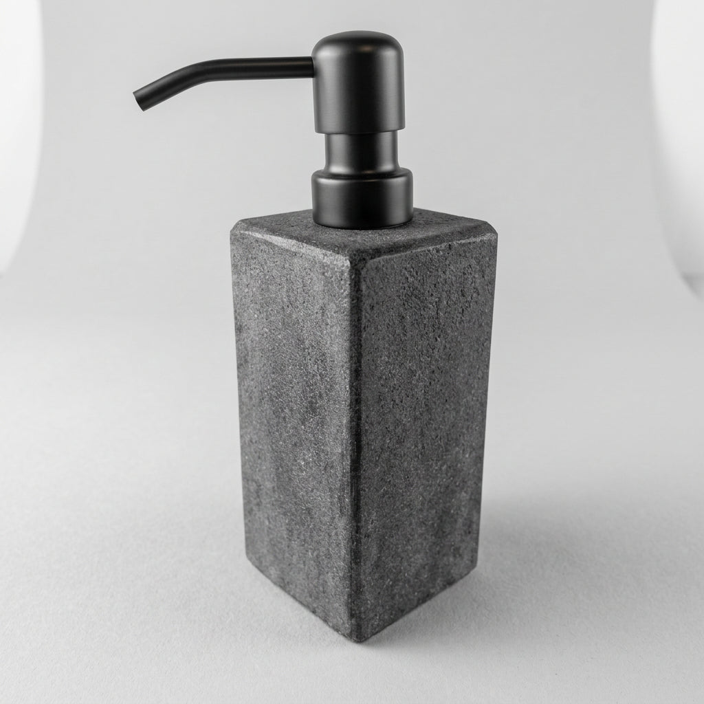 Black Lava Stone Soap Dispenser