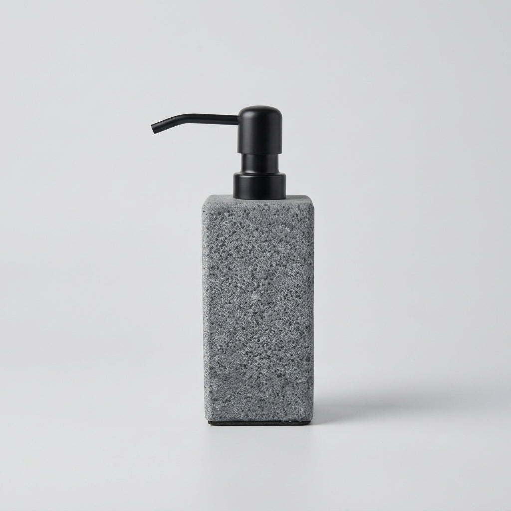 Black Lava Stone Soap Dispenser
