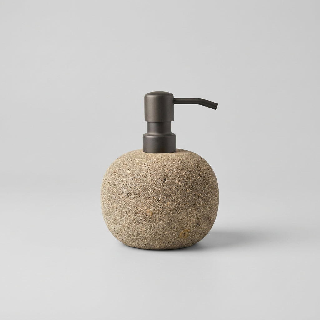 Black Lava Stone Soap Dispenser