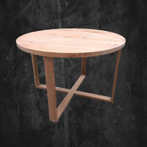 Обеденный стол из тикового дерева - круглый