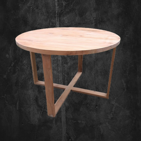 Обеденный стол из тикового дерева - круглый