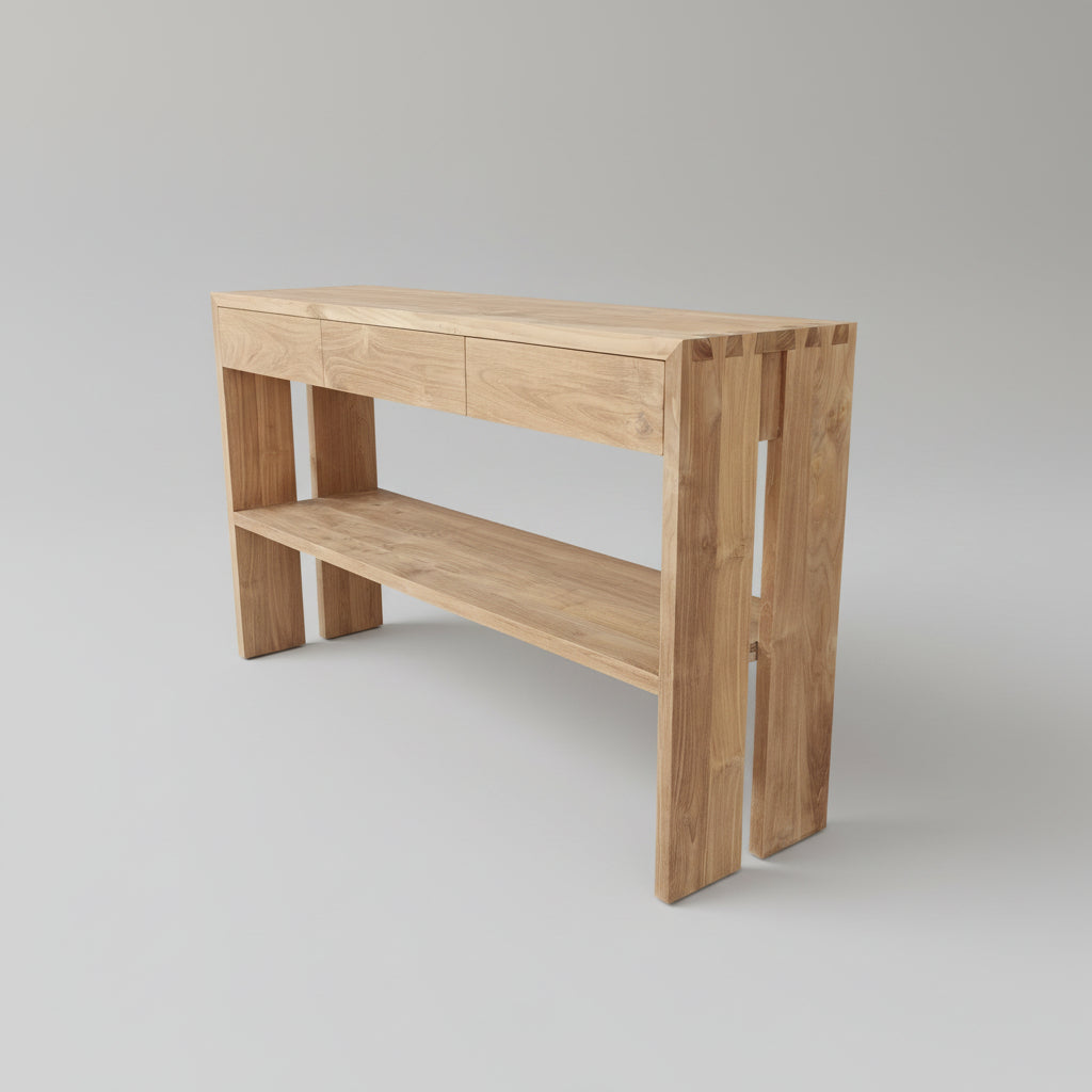 Teak Console Table 3D OCTO