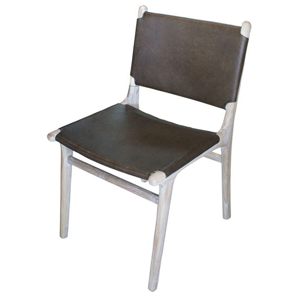 Teak & Leather Dining Chair