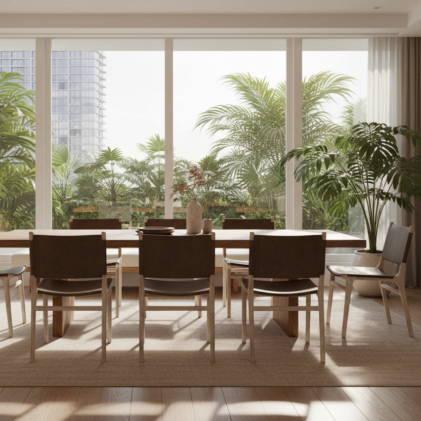 Teak & Leather Dining Chair
