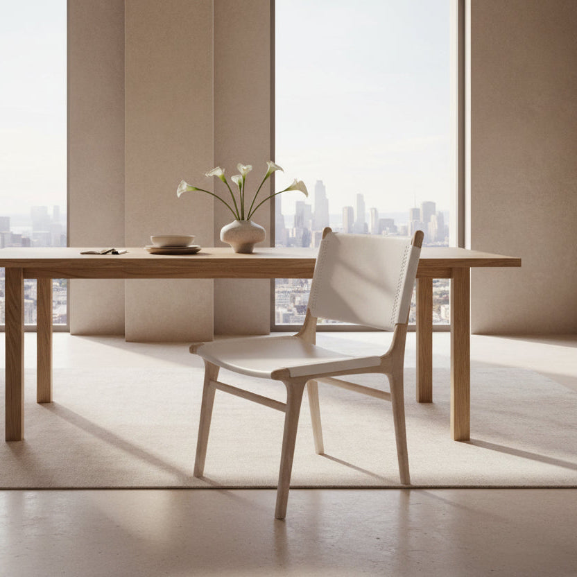 Teak & Leather Dining Chair