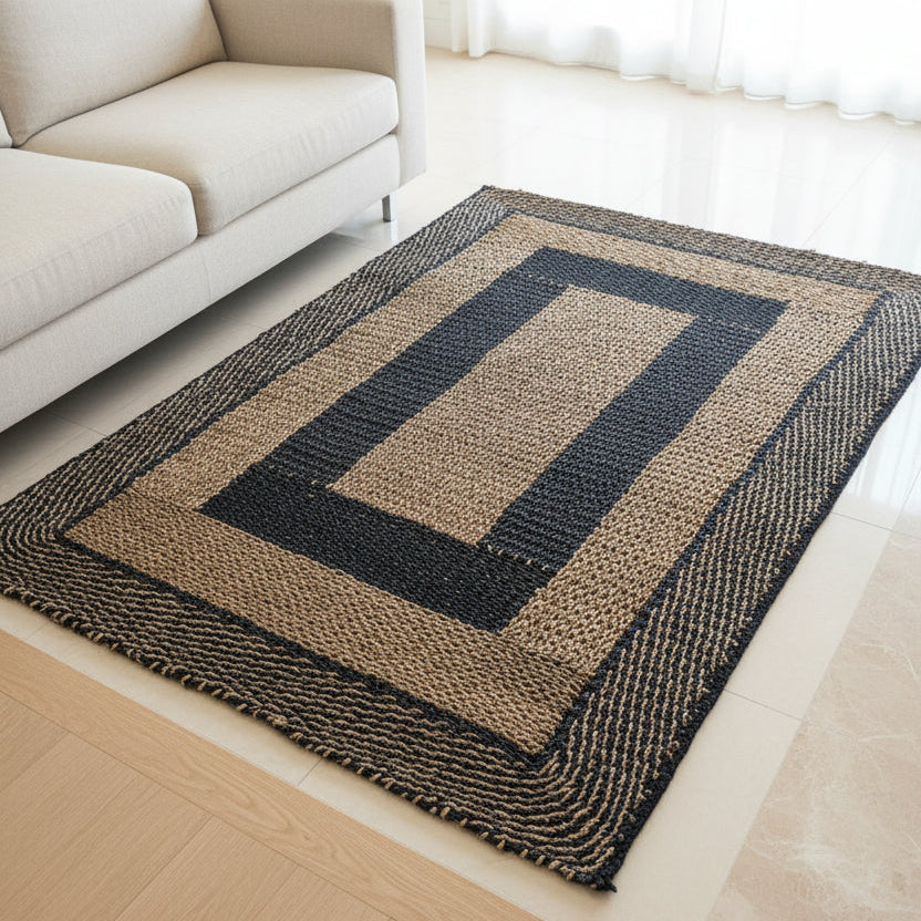 Natural Woven Carpet — Living Room 160×240cm