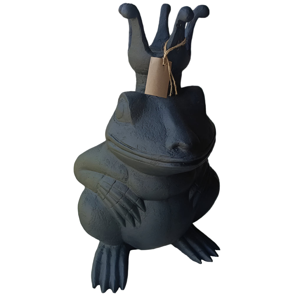 decorative floor frog-black