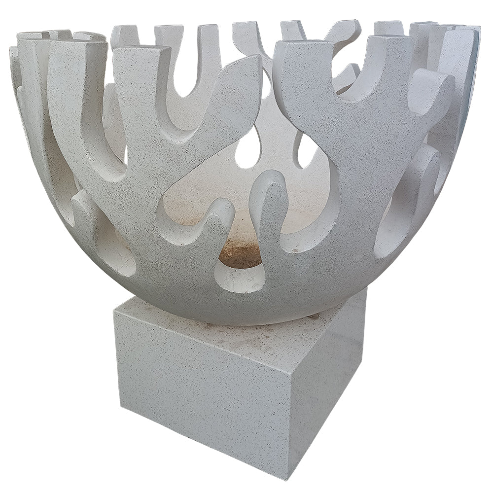 Terrazzo Pottery  Leaf Design - Outdoor Pottery
