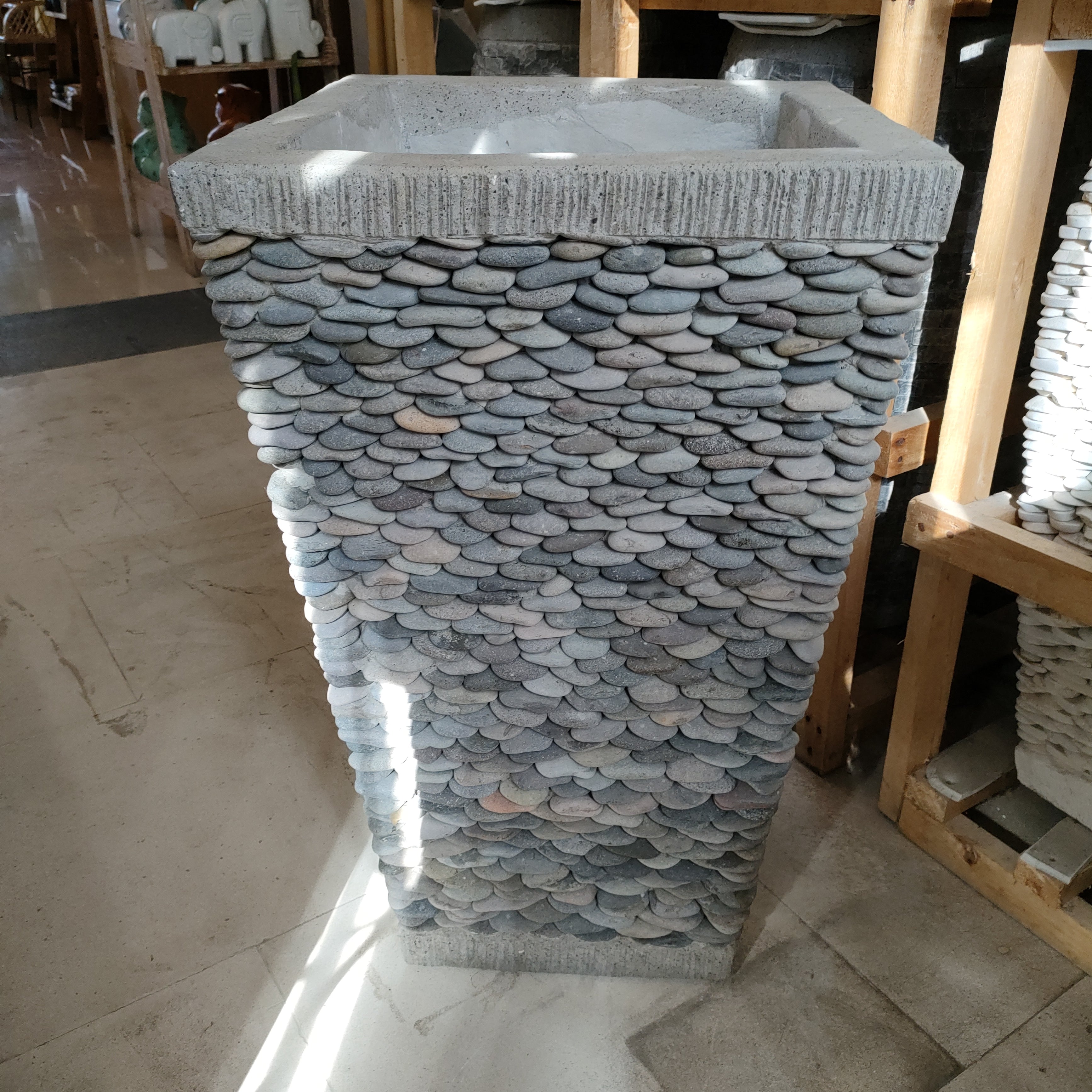 Pottery V Design Slate Mosaic