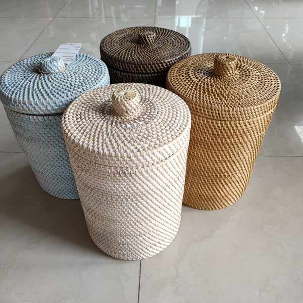 Dustbin Bed and bathroom Accessories - Rattan - Color Swatch