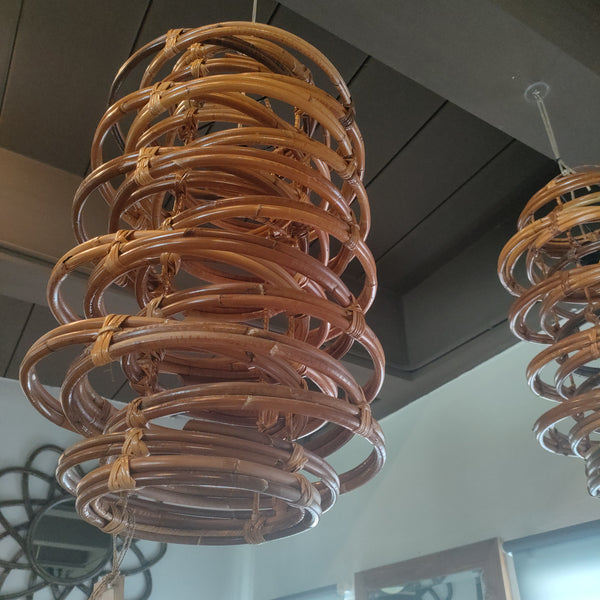 Swirl Pendant light - Rattan net