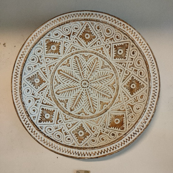 Wall Art Crafted Decorative Plate - Hand Carved 