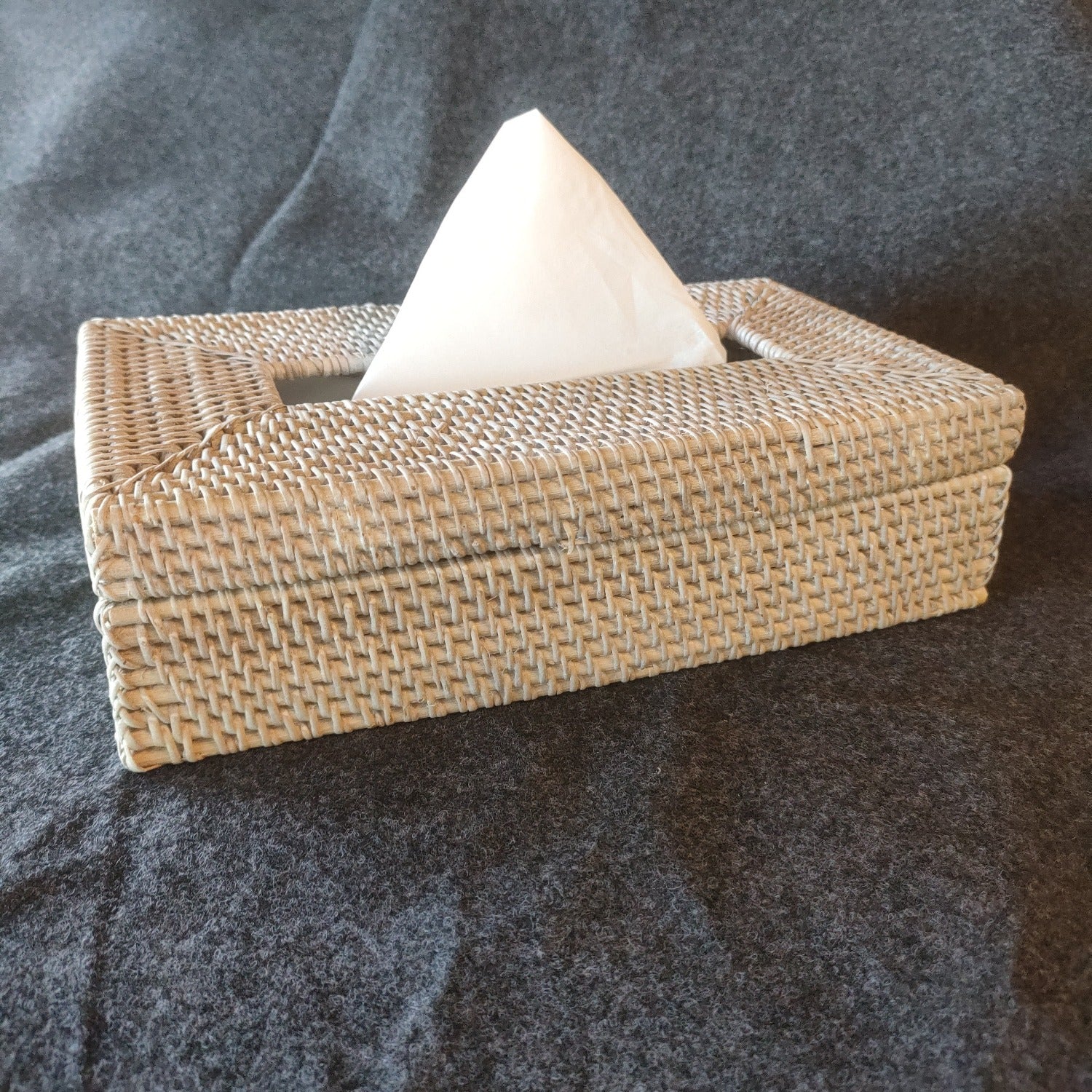Rattan Tissue Refill Box