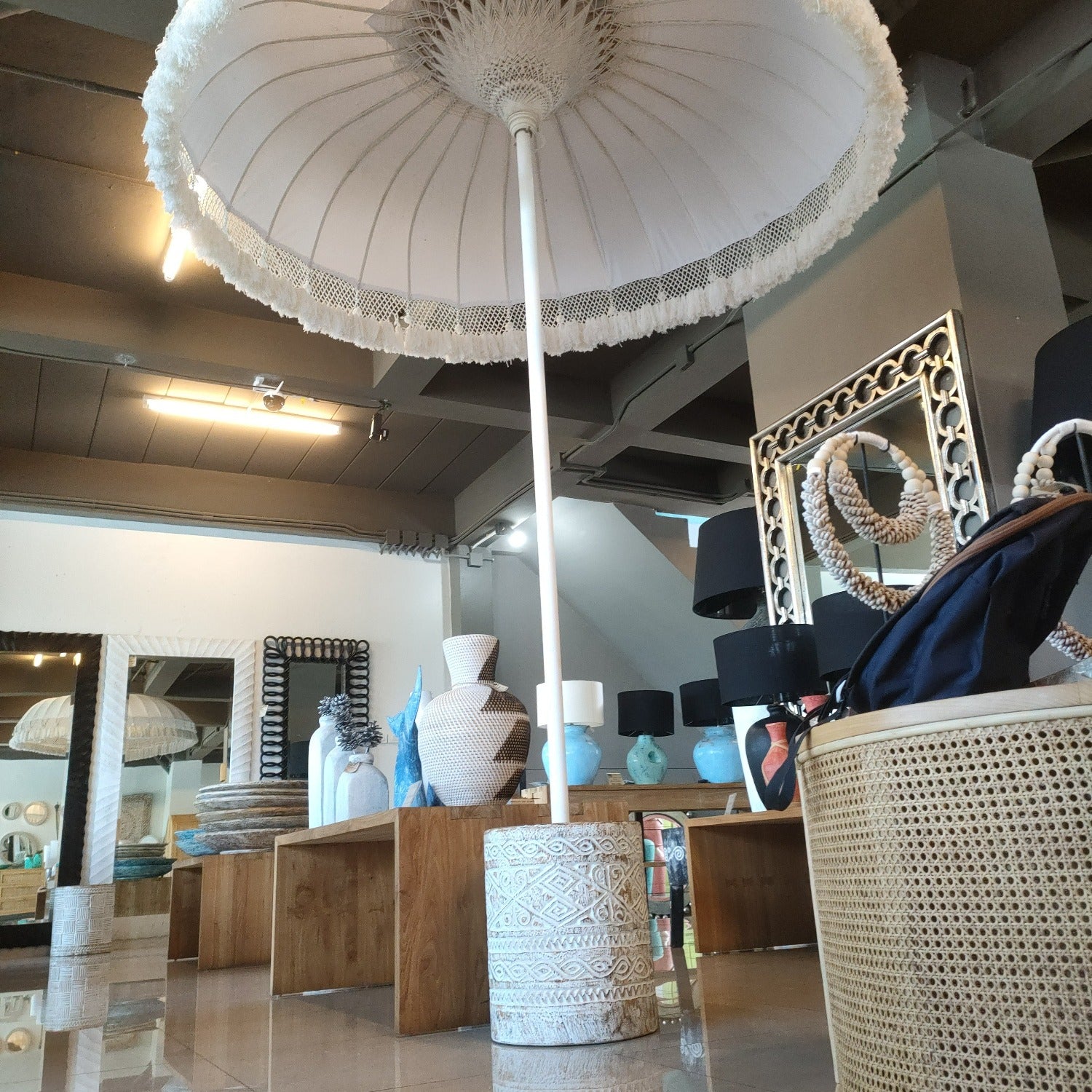 Wooden Umbrella Stand - Phuket 